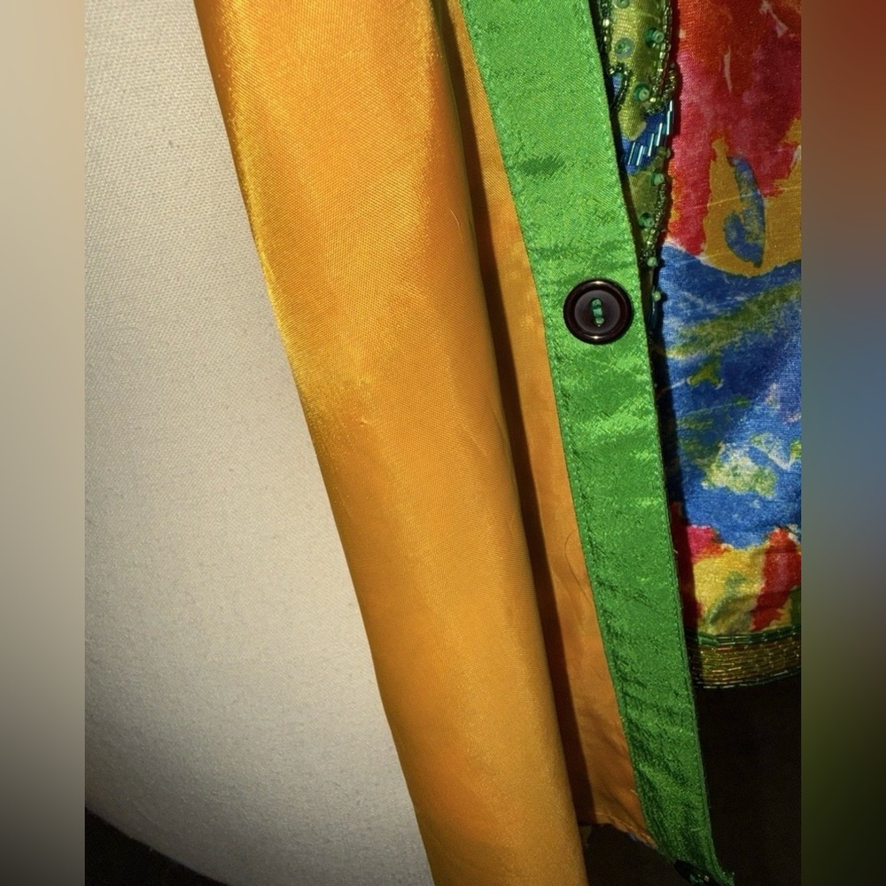 Diane Freis Original Beaded Cardigan Jacket  Floral Glam Evening 1980’s 1990’s - Picture 5 of 7